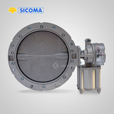 Powdery Material Butterfly Valves DN300/250 Sicoma With Fixed Body And Aluminum Alloy