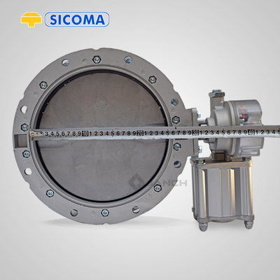 Aluminum Alloy Butterfly Valves For Cement Silo Hopper Pneumatic Drive And ODM Support