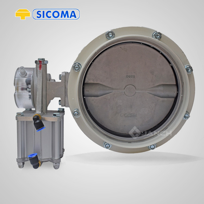 Aluminum Alloy Butterfly Valves For Cement Silo Hopper Pneumatic Drive And ODM Support