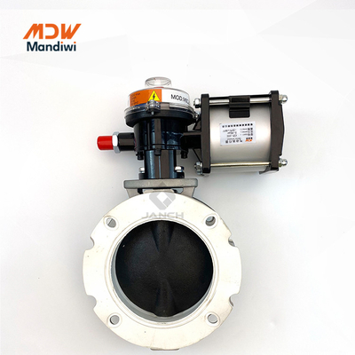 MDW CP101 Swivel Pneumatic Actuator Valve DN100 DN300 With Low Pressure Control