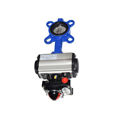 Water And Sewage Media Pneumatic Butterfly Valve DN50-400mm With Pneumatic Actuator