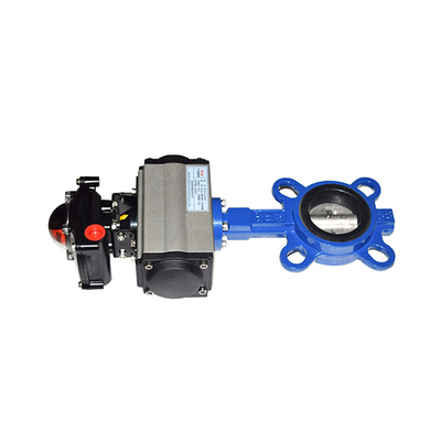 Water And Sewage Media Pneumatic Butterfly Valve DN50-400mm With Pneumatic Actuator