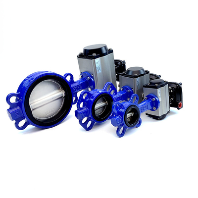 Customized Pneumatic Actuated Butterfly Valve DN50-DN400 For Water Liquid Media