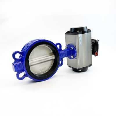 Pneumatic Actuated Water Butterfly Valves DN50-DN400 For Semi Lug Connection And Structure