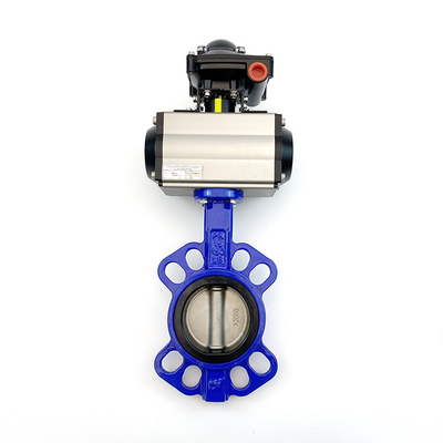 Pneumatic Actuated Water Butterfly Valves DN50-DN400 For Semi Lug Connection And Structure