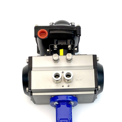 Pneumatic Actuated Water Butterfly Valves DN50-DN400 For Semi Lug Connection And Structure