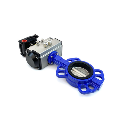 Powder Media DN80 Water Butterfly Valves With Pneumatic Actuator Sealing Performance