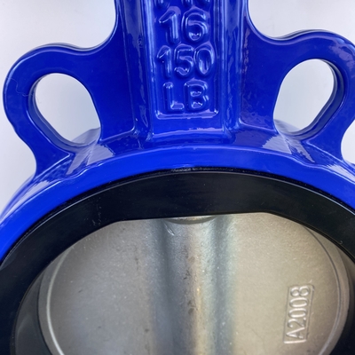 DN50 Water Wafer Butterfly Valves With NBR Sealing Material And Pneumatic Actuator