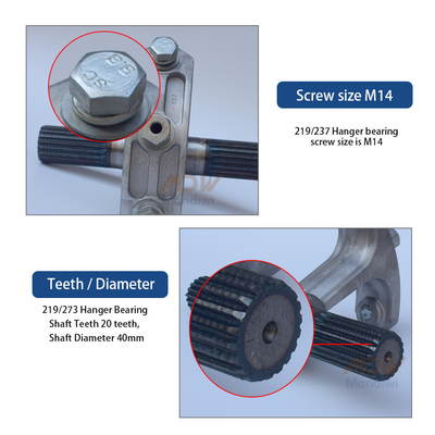 Intermediate Hanger Aluminium Alloy Bearings 219/273 In SICOMA WAM Screw Conveyor