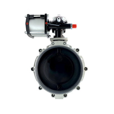 Flange Connection Aluminum Butterfly Valves DN250 Pneumatic For Cement Silo