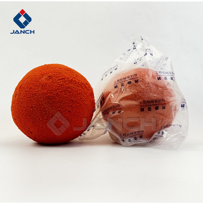 Orange Medium Soft Concrete Pump Pipe Cleaning Ball DN125