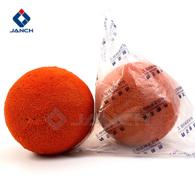 Orange Medium Soft Concrete Pump Pipe Cleaning Ball DN125