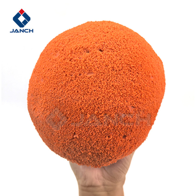 Orange Medium Soft Concrete Pump Pipe Cleaning Ball DN125