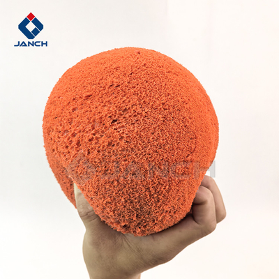 Orange Medium Soft Concrete Pump Pipe Cleaning Ball DN125