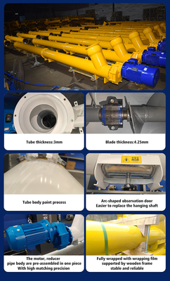 Auger Custom Cement Screw Conveyors for Concrete Batching Plant Cement Discharge