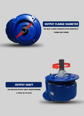 เครื่องลดเครื่องยนต์ชนิด Flange 323mm Output กับ shaft และน้ํามัน Seal